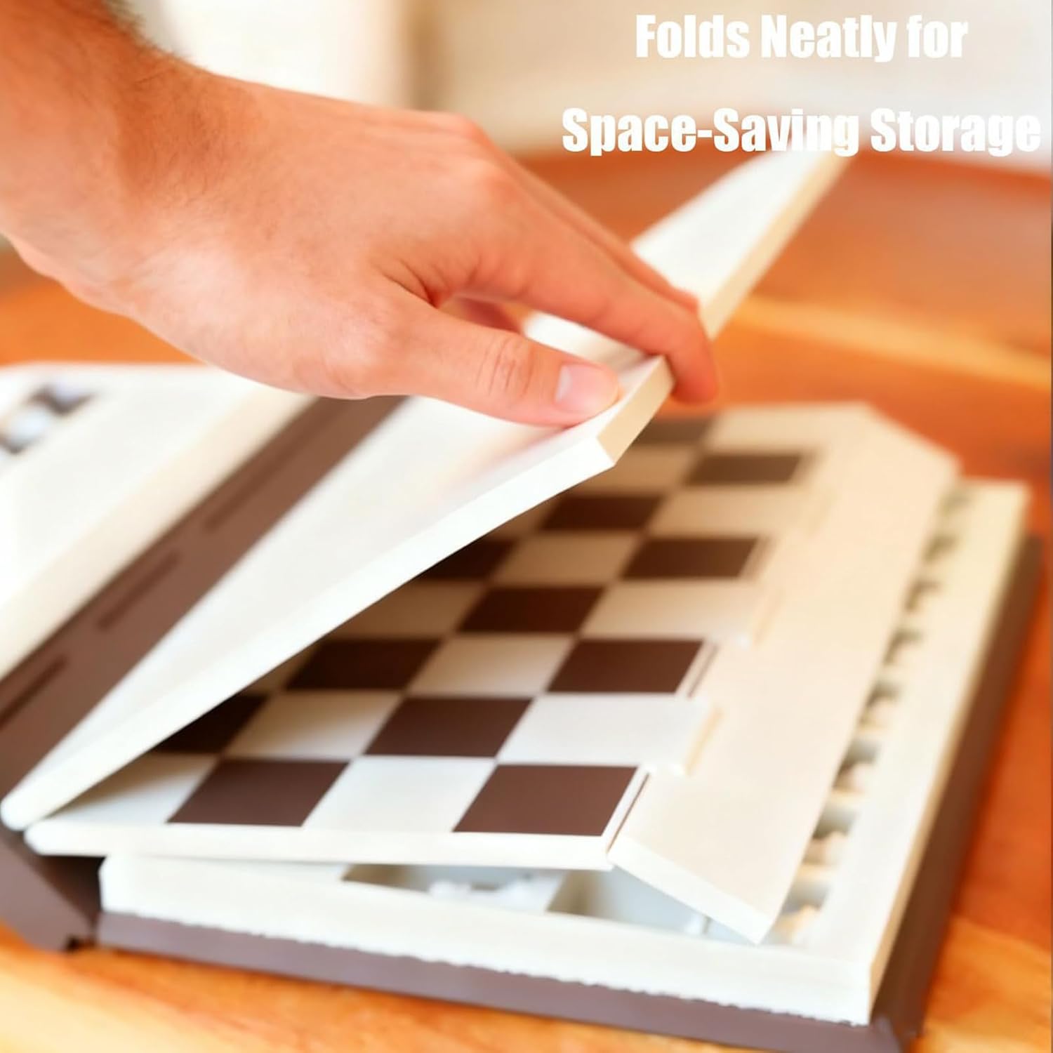 ChessBook opens and unfolds into a chess board