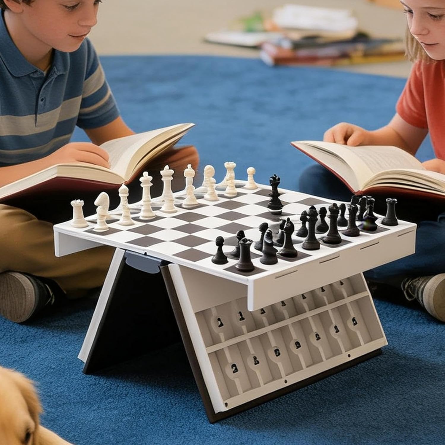 Kids playing chess with ChessBook